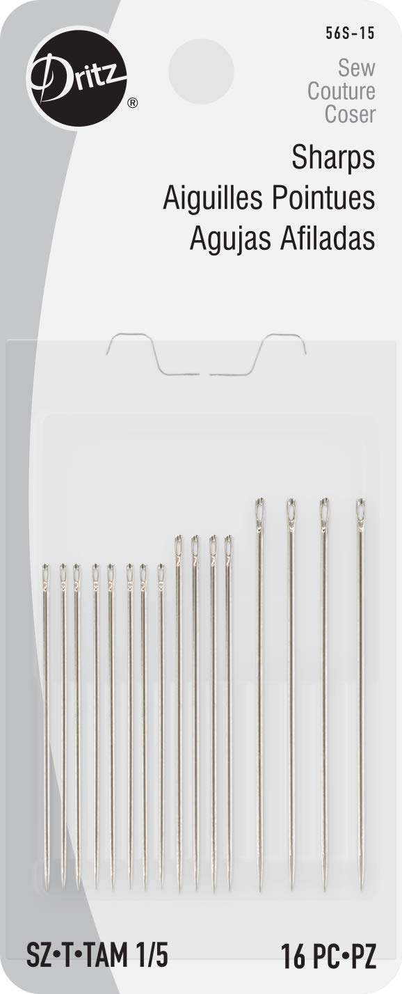 Amazon.com: Dritz 56S-15 Sharps Hand Needles, Size 1/5 (16-Count)
